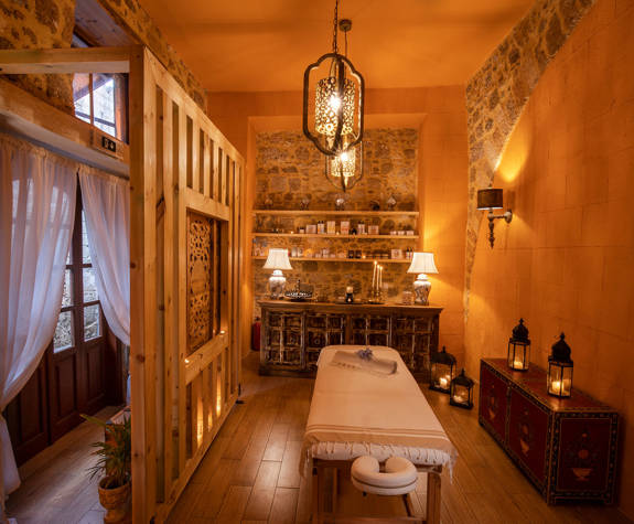 Decan Concept Boutique Estate Hotel Rhodes Massage Suite room and massage bed