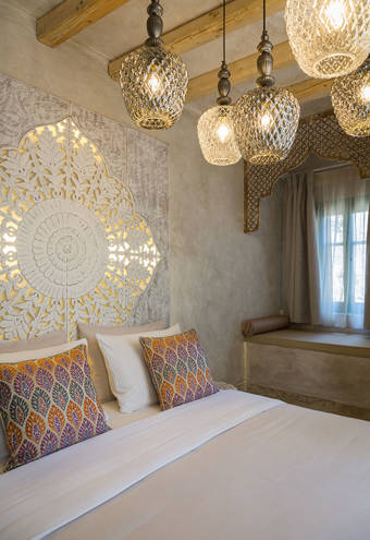 Decan Concept Boutique Estate Hotel Rhodes Family Room Old Town View bed and decorations