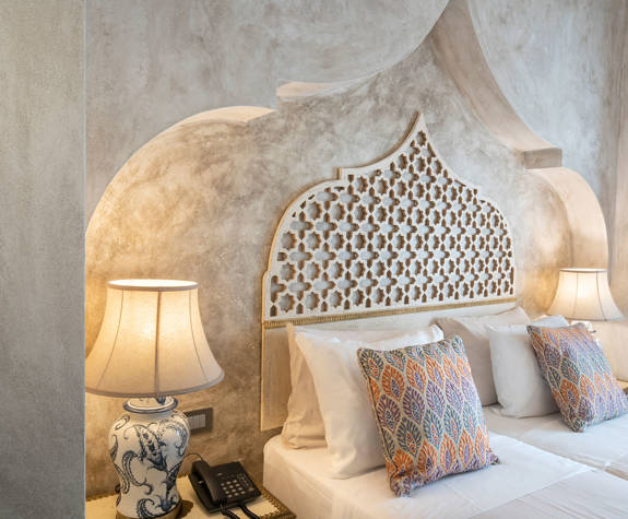Decan Concept Boutique Estate Hotel Rhodes Family Room Old Town View bed and decorations